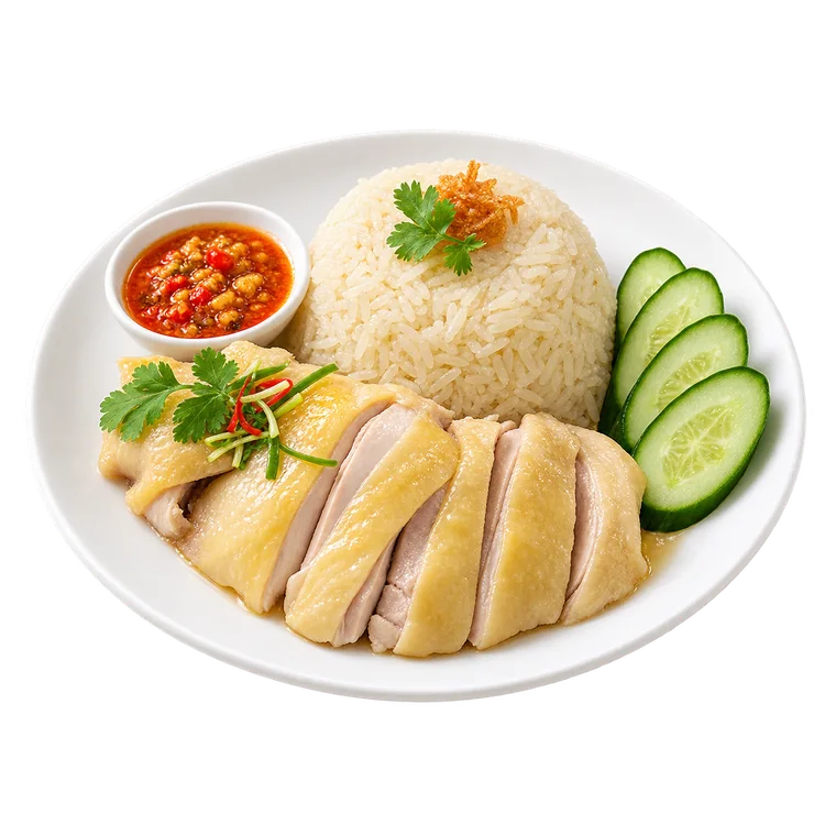 Hainanese Chicken Rice at MUU TEA CAFE