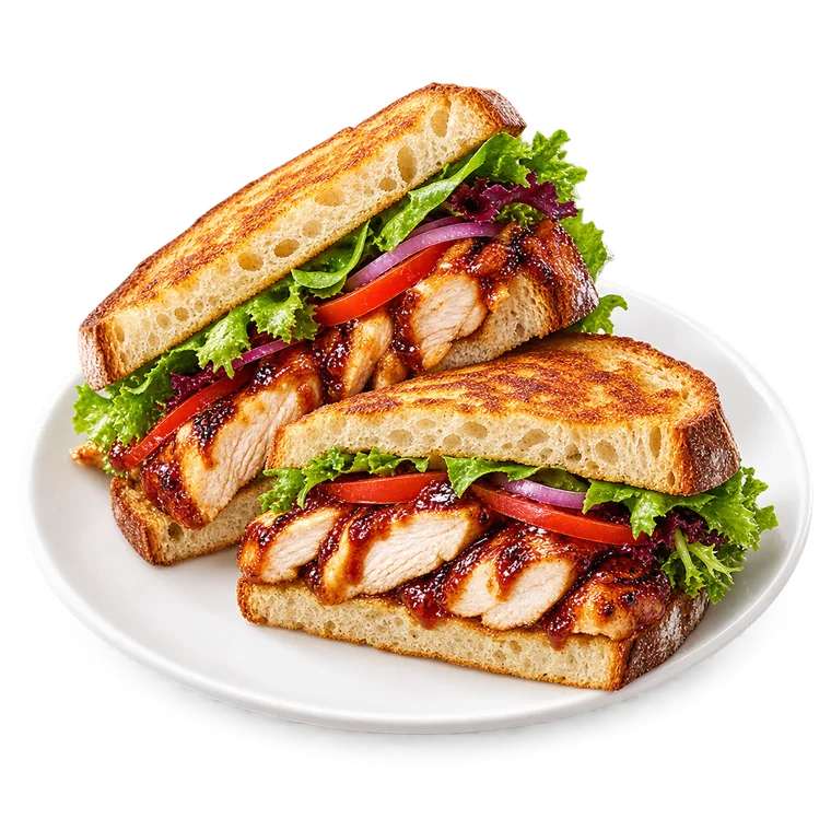 Honey BBQ Chicken Sourdough Sandwich at MUU TEA CAFE