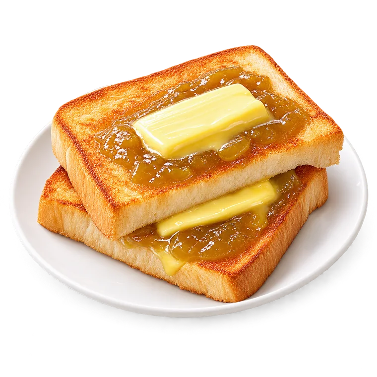 Kaya Butter Toast at MUU TEA CAFE