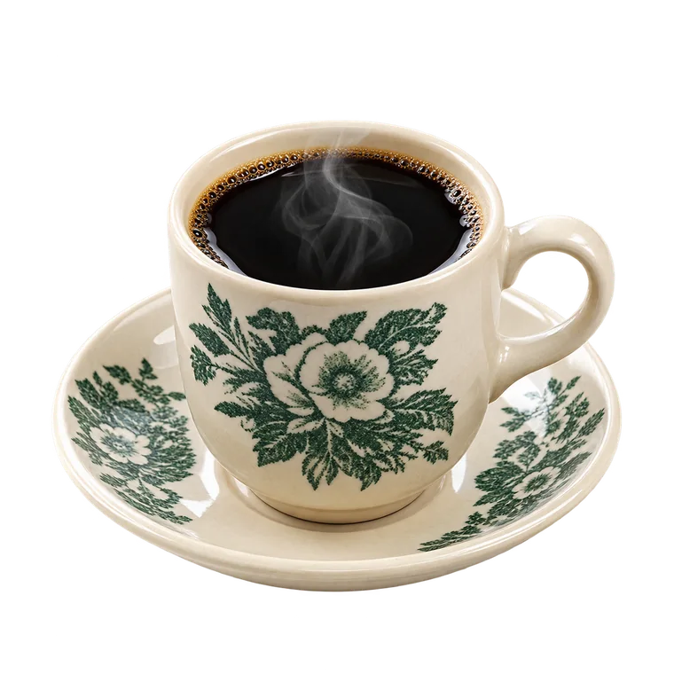 Hot Kopi O at MUU TEA CAFE